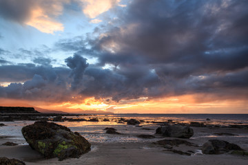 Sunset on Derrymore Strand, Dingle Peninsula, County Kerry, Ireland
