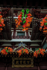 detail of the entry of the temple The Buddha Tooth Relic Temple and Museum in Singapore