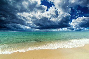 Fototapeta na wymiar Storm clouds over beautiful adaman sea