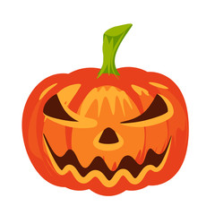 Vector isolated pumpkin. Halloween design, emotion,  angry, smiling, sad, scary, evil, smile. Jack lantern for website, flier, invitation card, sticker