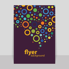 Flyer or Cover Design with Colorful Dotted Abstract Pattern