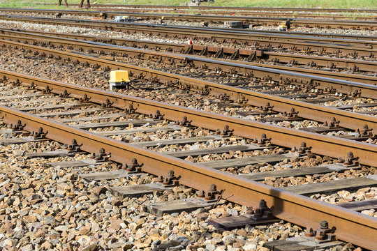Gleisanlage mit Schienen