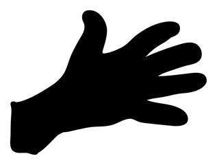 hand gesture silhouette vector symbol icon design.