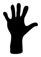Obraz premium hand gesture silhouette vector symbol icon design.
