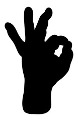 hand gesture silhouette vector symbol icon design.