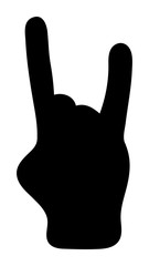 hand gesture silhouette vector symbol icon design.