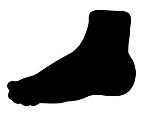 bare foot silhouette vector symbol icon design.