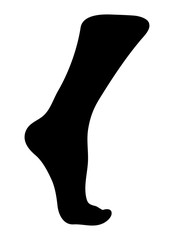 bare foot silhouette vector symbol icon design.