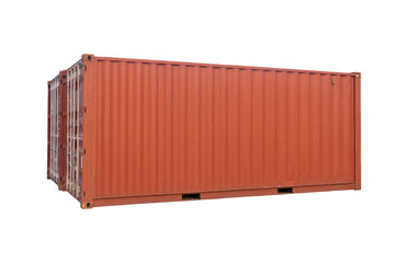 Container Cargo Delivery isolated on white background. this has clipping path.