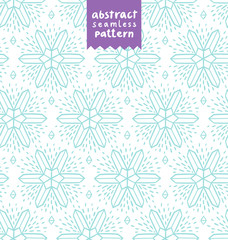 Abstract snowflake shapes seamless pattern