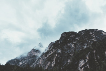 Mountains with clouds and fog - 121566900