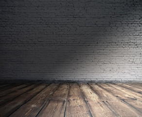 old room with brick wall