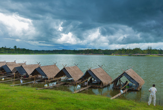 View of Huay Tung Tao Lake in Chiang Mai, Thailand