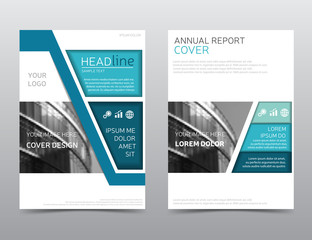 Annual report layout, brochure template, magazine cover. Modern technology design