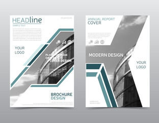 Annual report cover. Brochure template, leaflet layout. Modern technology design