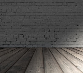 old room with brick wall