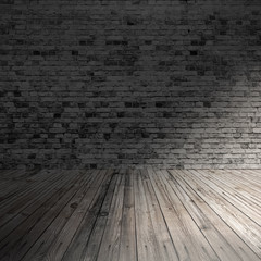 old room with brick wall