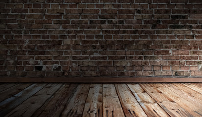 old room with brick wall