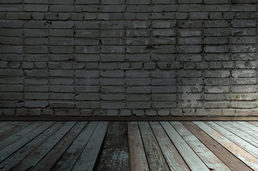 old room with brick wall