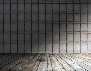 old room with brick wall