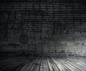 old room with brick wall