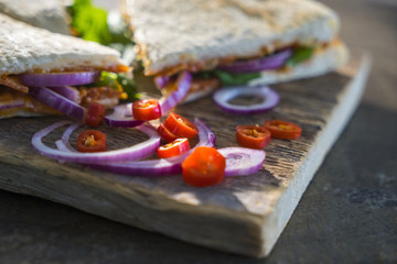 Jalapeno, onion Mexican toast.