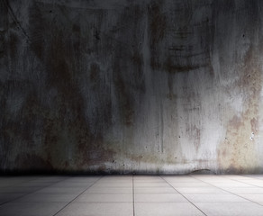 grunge metallic interior