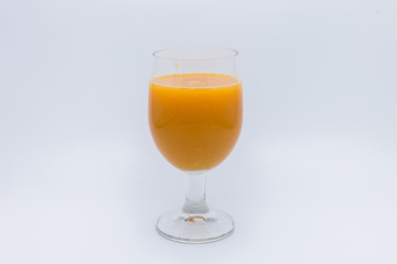 fresh orange juice in beautiful glass