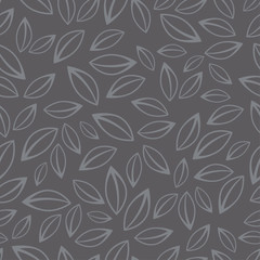 Seamless vector background with decorative leaves. Print. Cloth design, wallpaper.