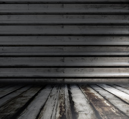 grunge metallic interior