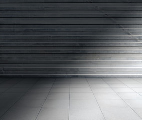 grunge metallic interior