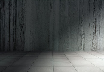 grunge metallic interior