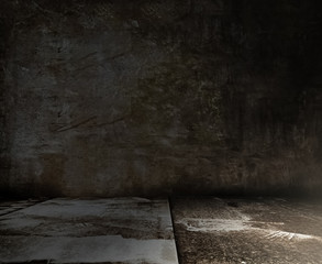 grunge metallic interior