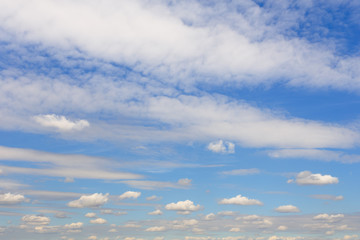 Blue sky with white clouds