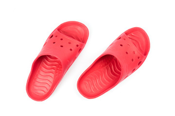 Red sandal isolated on white background