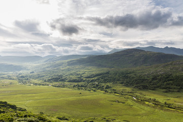 Fototapeta na wymiar view to Killarney National Park valley in ireland