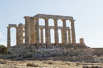 Obraz premium Poseidontempel am Kap Sounion, südöstlich von Athen, Griechenland