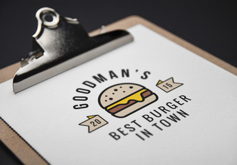 A4 Paper & Clipboard Mockup