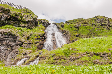 Grindelwald, First, Bachlägerwasserfall, Milibach,Bort, Eiger, Eigernordwand, Unterer...