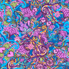 Fototapeta premium Seamless vector floral pattern