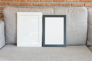 blank frames of living room