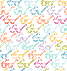 Fototapeta premium Glasses seamless pattern