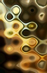 Abstract wavy background in yellow, orange and brown colors