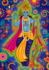 Obraz na płótnie Canvas Indian God Rama for Dussehra festival celebration in India