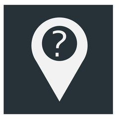 Ask place pin icon image jpg, vector eps, flat web, material icon, UI illustration