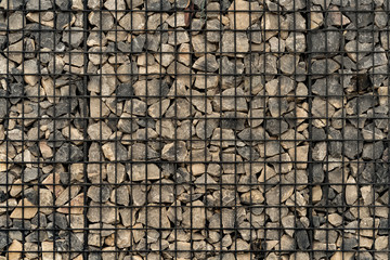 Stone, rock and metal wall, Siem Reap, Cambodia