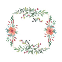 Wildflower lily flower frame in a watercolor style isolated. Full name of the plant: lily, lilium, lotus, water lily. Aquarelle flower could be used for background, texture, pattern, frame or border.