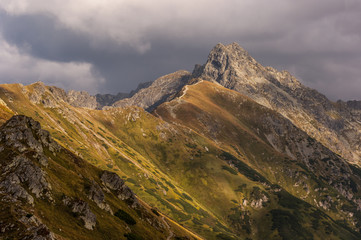 Beautiful autumn mountain landscape. Tatry. Poland