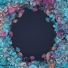 Vector floral frame