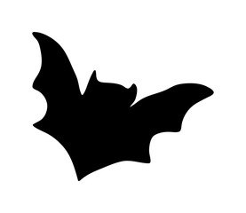 halloween creepy scary bat silhouette vector symbol icon design.